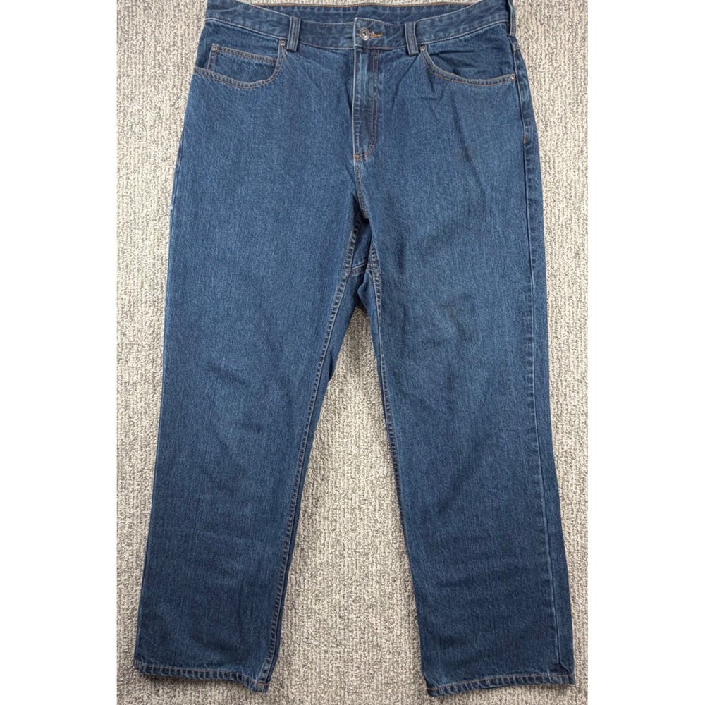 Duluth Trading Co Jeans Mens 38x30 Blue Ballroom Straight Leg 100% Cotton 34211